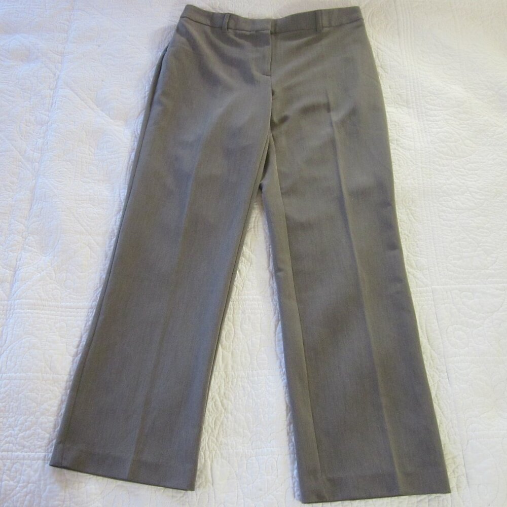 Chicos Pants 0 Short Brown/Taupe Heathered Grandeur Dress Pants